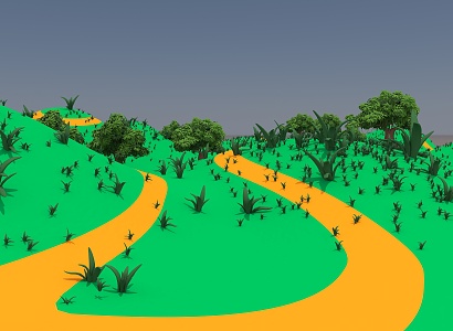 Cartoon Mountain Cartoon Mountain Cartoon Material Animation Scene Q Version Scene Forest Scene Q Version Cartoon Image Low Polygon low pol 3d model