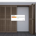 Wooden Louvered Folding Doors Open Design for Interior Space with Natural Wood Color
