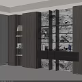Modern Bookshelf With Wooden Design Built in Lighting Storage Shelves And Decorative Items