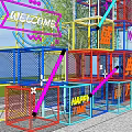 Modern Beauty Chen Park Internet Red Art Device Gallery Structure Park Leisure Art Structure Device 3d model