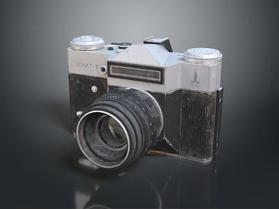 Vintage Zenith Camera With Large Lens And Dual Knobs Classic Design 3d model