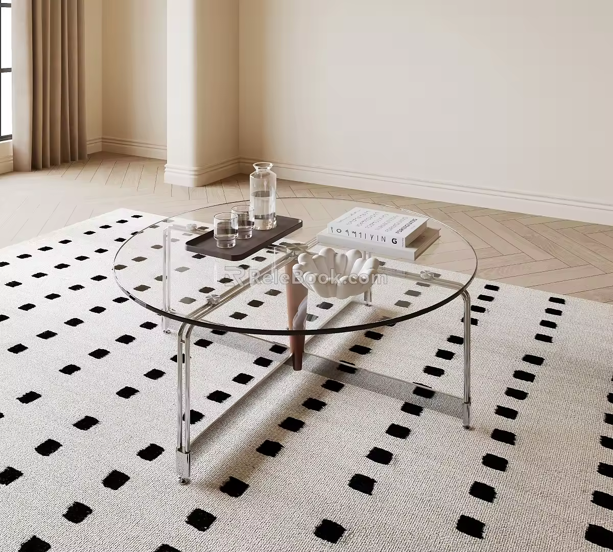 Modern Middle Ancient Style Coffee Table 3d model