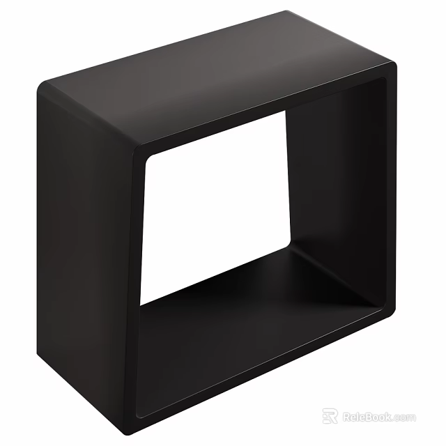 Black Square Washing Essentials Holder With Hollow Design For Bathroom Use 3d model 