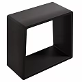 Black Square Washing Essentials Holder With Hollow Design For Bathroom Use