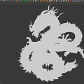 Blue Flying Dragon With Scaly Body Curled Tail And Detailed Mane Design