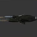 Futuristic Metallic Weapon with Shiny Surface Advanced Sights and Sleek Sci Fi Design 3d model