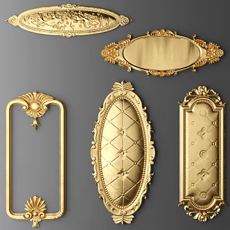 European-style carved 3d model