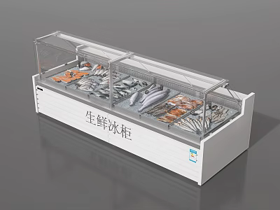 Modern Refrigerator Freezer Fresh Cabinet Freezer Seafood Cabinet Seafood 3d model