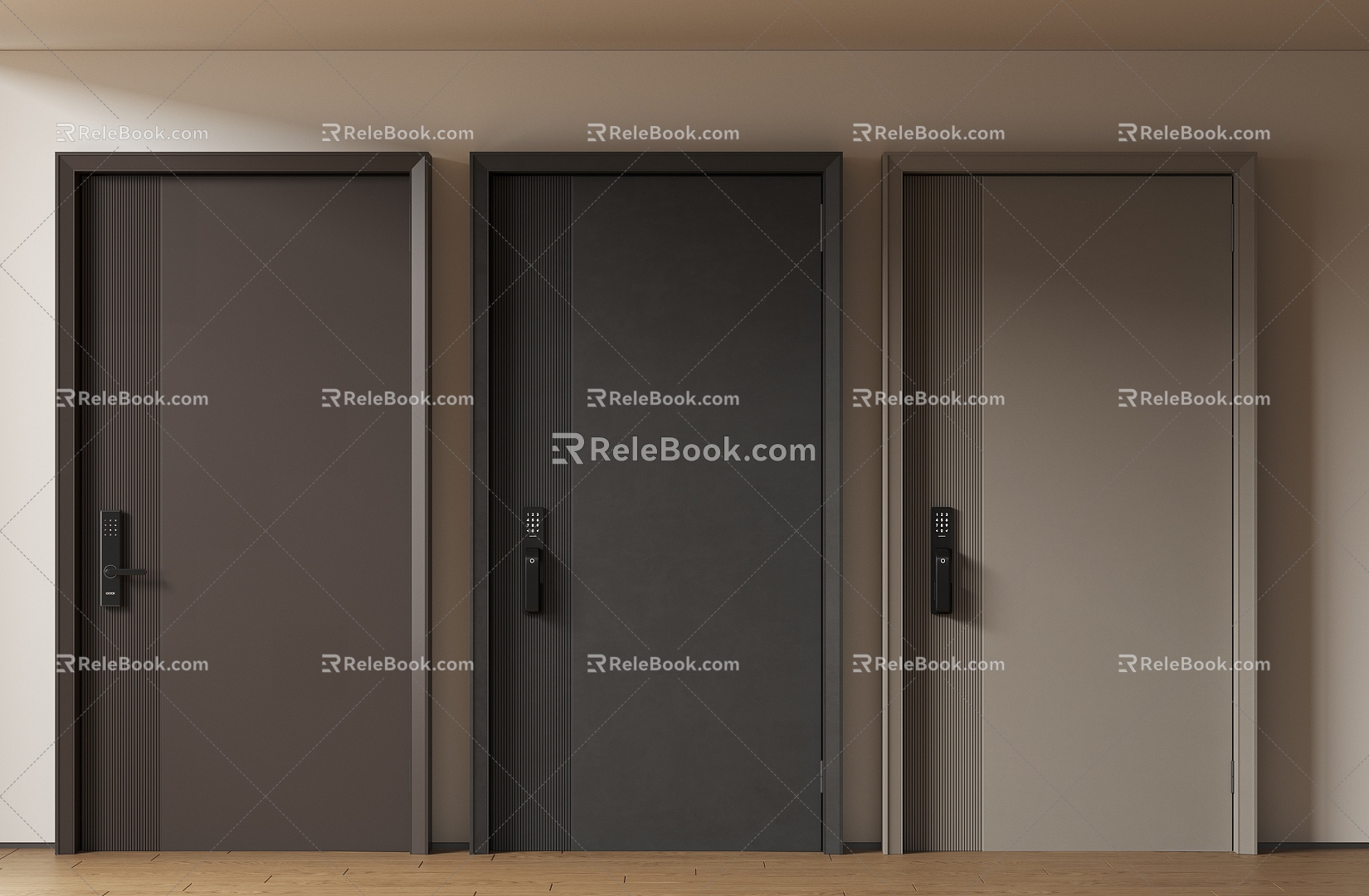 Modern Minimalist Entry Door Anti-theft Door Top Single Door Sub-mother Door Door Password Door 3d model