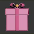Pink Decorative Gift Box With Pink Ribbon And Bow For Celebrations