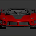 Red Sports Car With Black Roof Rear Spoiler And Streamlined Sporty Design