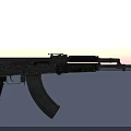 Two Military Assault Rifles Detailed View With Black Tactical Design And Magazine