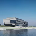 Modern Museum Building With Waterfront Location And Contemporary Architectural Design