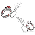 Modern Ring Ruby Ring 3d model