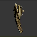 Golden Eagle Shaped Jewelry Ornament With Intricate Wing And Claw Design Details