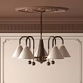 Classic Bronze Chandelier With White Lampshades For Elegant Interior Design