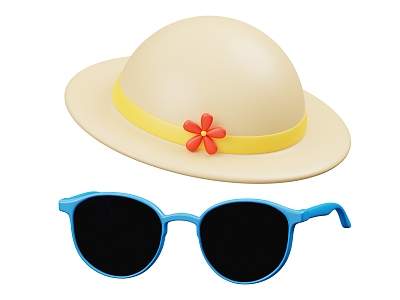 hat glasses sunglasses beach hat ladies hat model