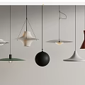 Pendant lamp flying saucer lamp ball lamp 3d model