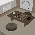 Modern Go Game Chess Table and Chair Combination 3d model