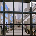 Luxurious Hotel Lobby Interior Design With Elegant Chandelier Floor to Ceiling Windows And Plush Sofas