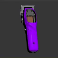Purple Electric Hair Clipper With Ergonomic Grip And Stainless Steel Blade