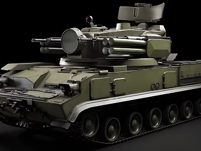 Heavy Military Tank Weapon Featuring Armored Turret Main Cannon And Tracked Chassis 3d model