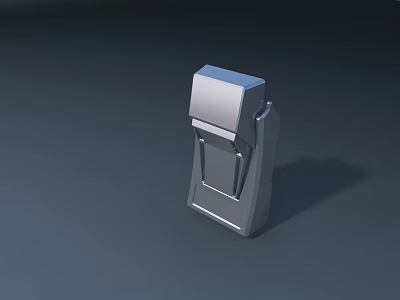 Durable Industrial Equipment Metal Mechanical Component With Square Top And Stable Base 3d model