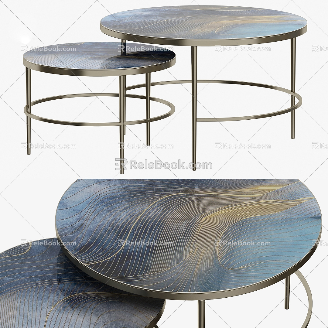 Round coffee table 3d model