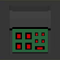 Colorful Graffiti Arcade Machine Design With Green Screen And Red Buttons