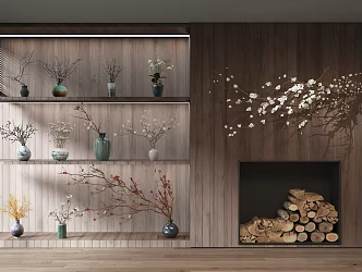 New Chinese Vase Ceramic Vase Flower Art 3d model