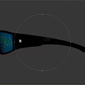Modern Black Frame Sunglasses With Green Reflective Lenses For Daily Use