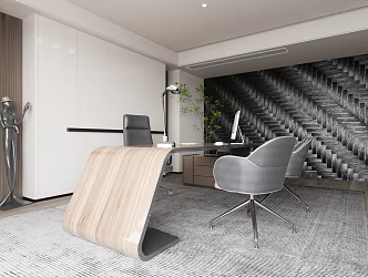 Modern Office Manager's Office 3d model