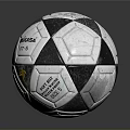 Black And White Football Sports Equipment With Classic Geometric Pattern Design