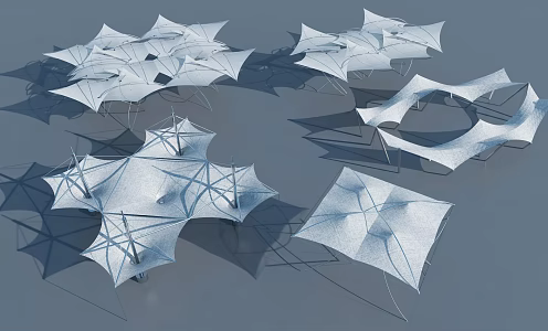 Modern Tensioned Membrane 3d model