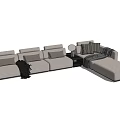 Modern corner sofa multiplayer sofa 3d model