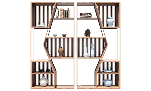 New Chinese-style Antique Shelf Antique Shelf Duobao Pavilion 3d model