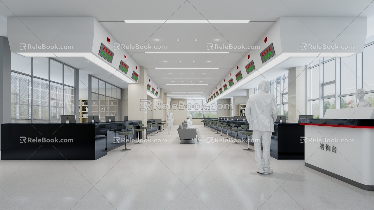 Modern Hall Service Hall 3d model