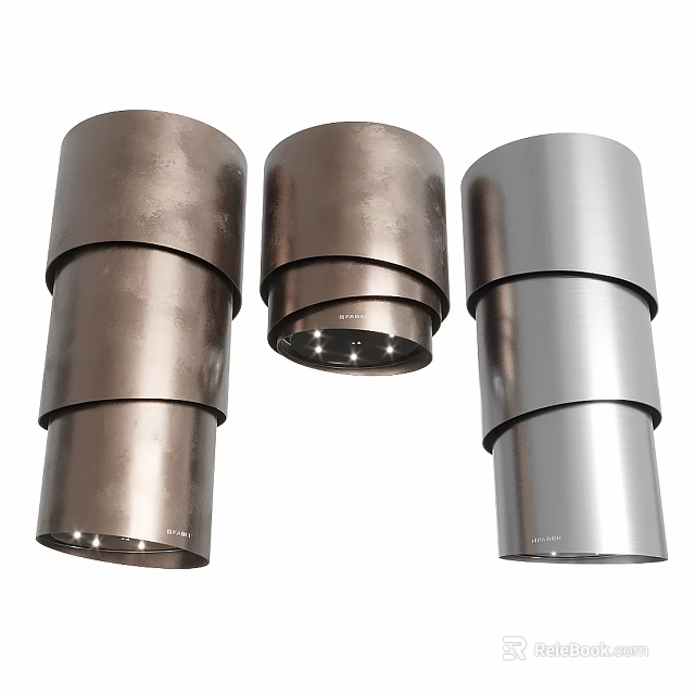 Modern Stackable Metallic Cookware Set With Various Colors And Sleek Design 3d model