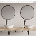 Modern sink counter basin 3d model