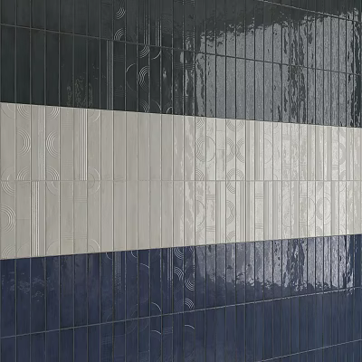 Dark Blue And White Patterned Floor Tiles With Intricate Designs For Modern Interior Decor 3d model