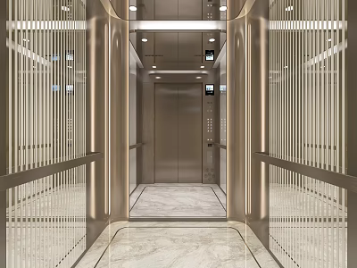 elevator car elevator door 3d model
