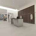 Modern Minimalist Clothing Store Interior With Mannequins Displayed Clothes And Plant Decor