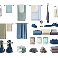 Modern towel combination 3d model