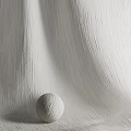 White Textured Component with Smooth White Sphere on Soft Wavy Background 3d model