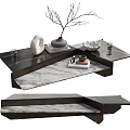 Coffee table marble coffee table shaped coffee table 3d model