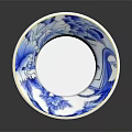 Chinese Blue And White Porcelain Vase With Floral Patterns And Decorative Details