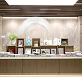 Modern Interior Display Shelves With Books Decorative Items Green Plant And Lighting