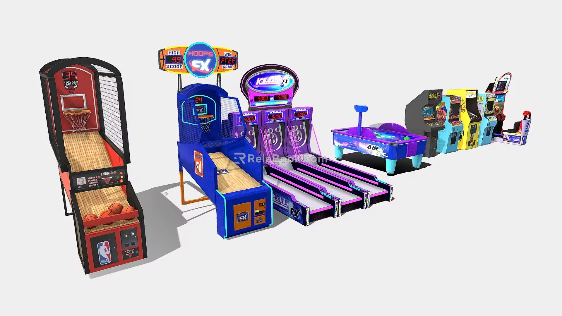 Modern game arcade 3d model