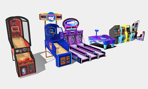 Modern game arcade 3d model