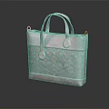 Elegant Pink Handbag With Intricate Brown Orange Patterns And Leather Handles